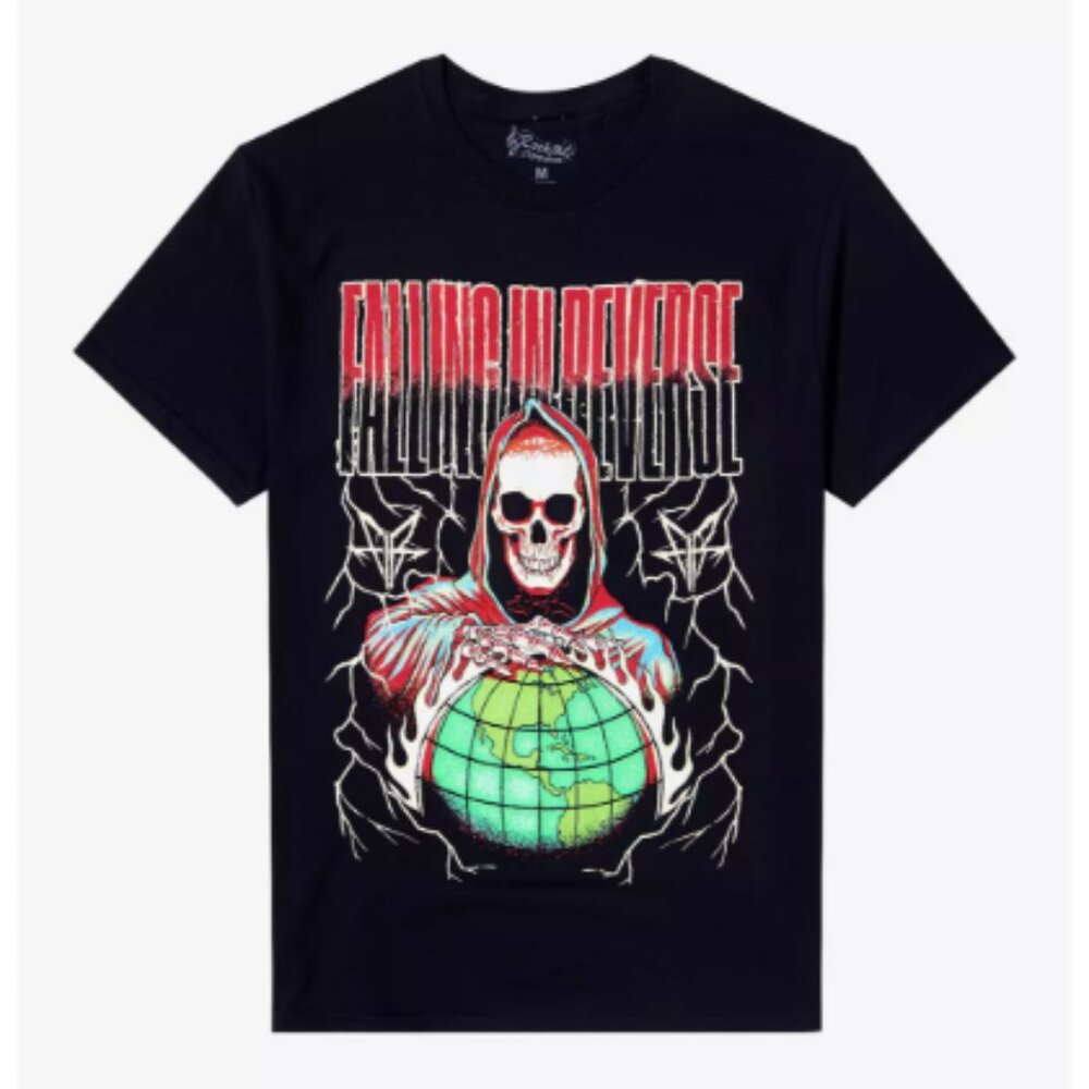 NEW black Falling In Reverse World Tour T-Shirt size 2XL XXL